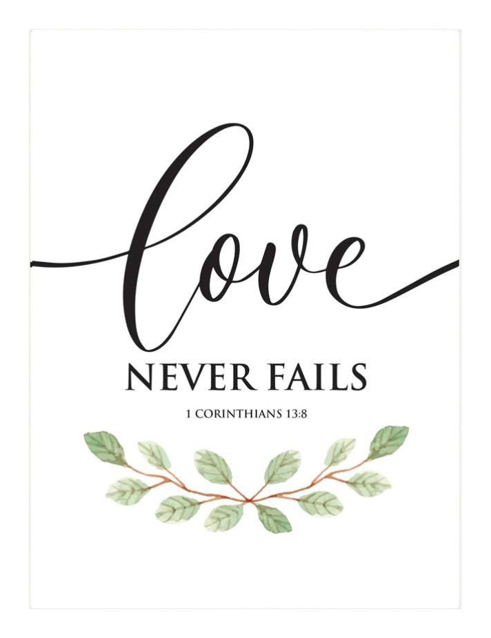 Love never fails
