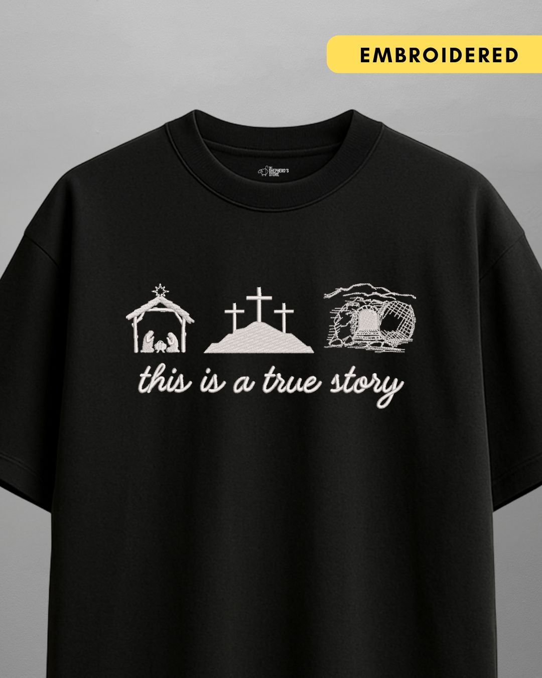 This is a true story — Oversized Unisex T-shirt