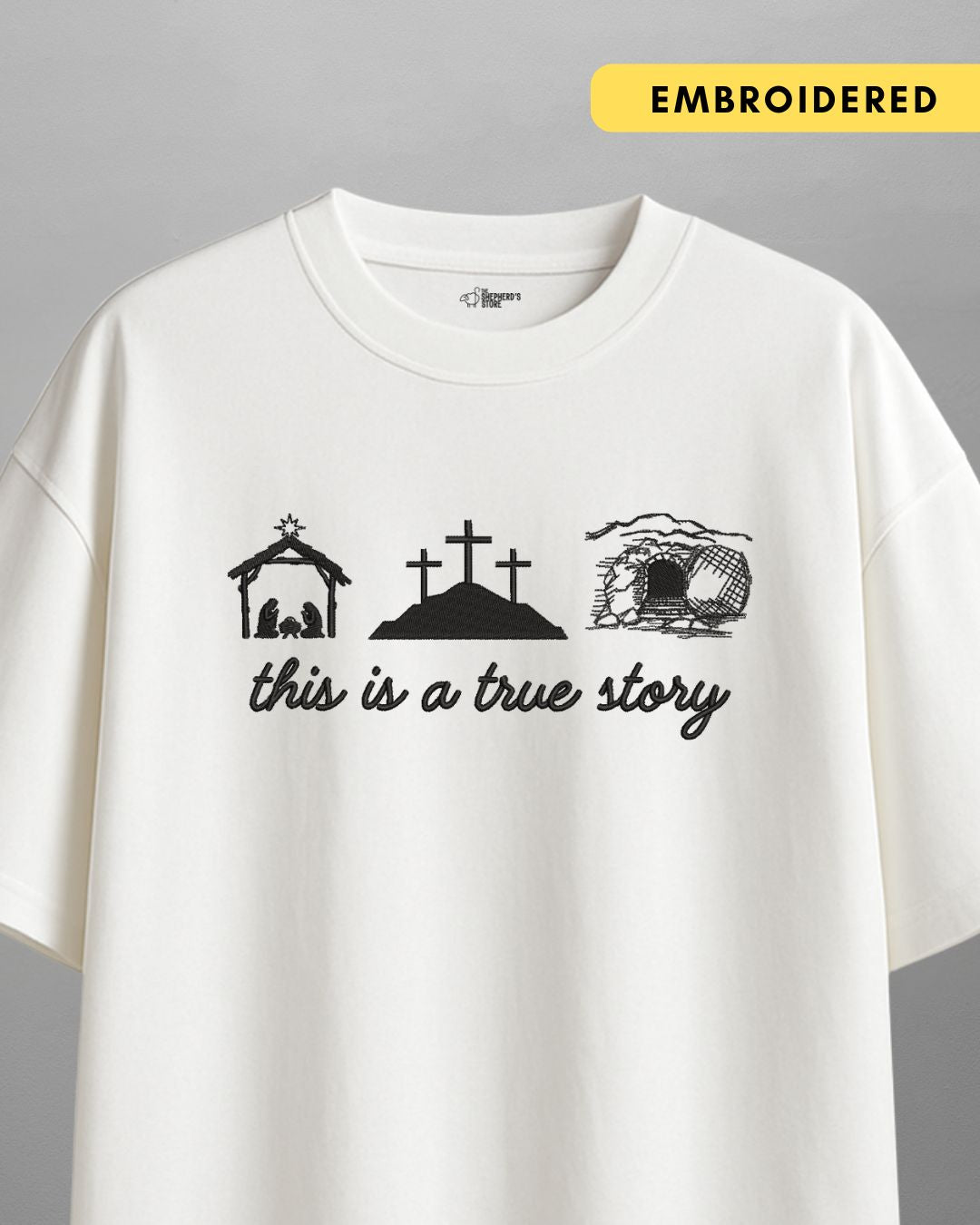 This is a true story — Oversized Unisex T-shirt