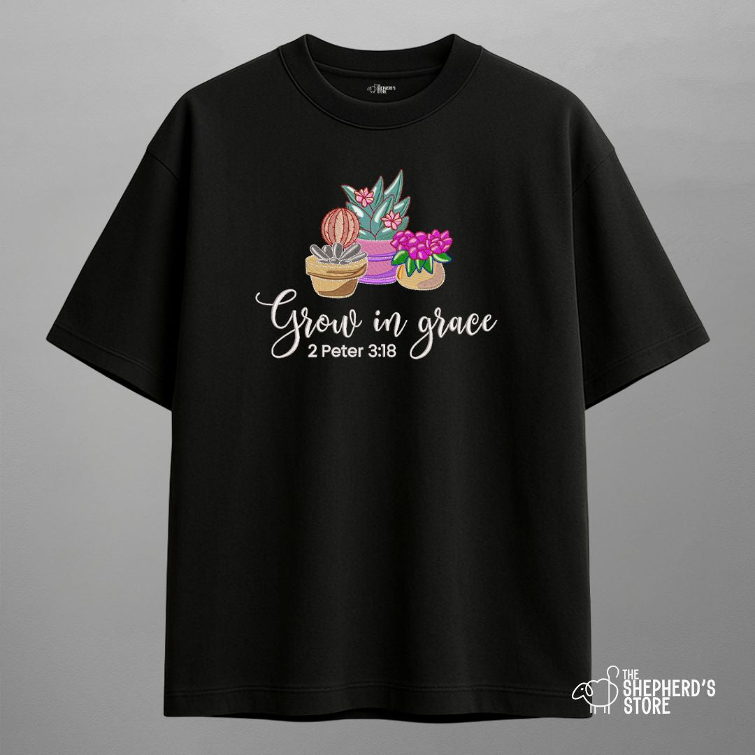 Grow in grace — Oversized Unisex T-shirt