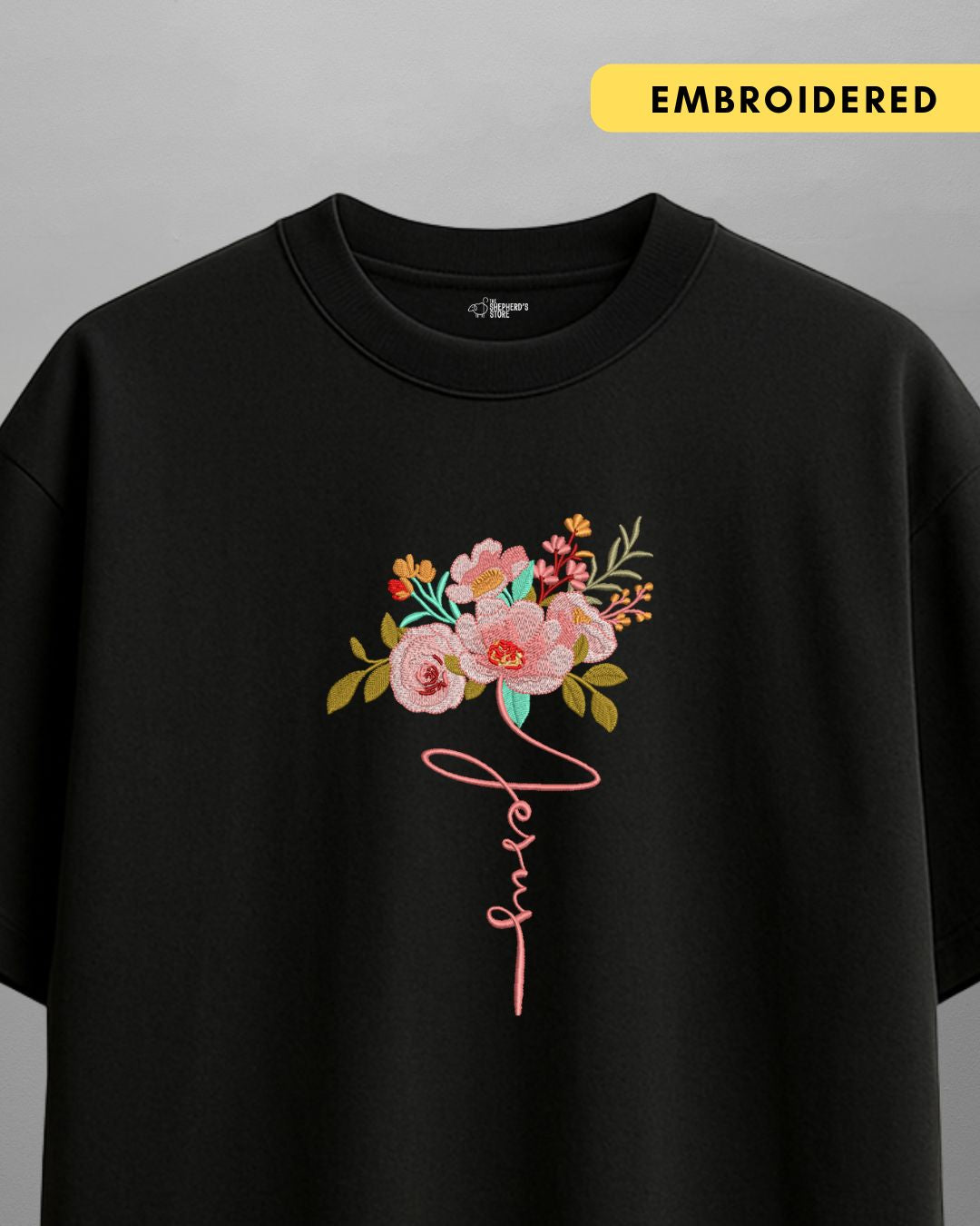Jesus Floral — Oversized Unisex T-shirt