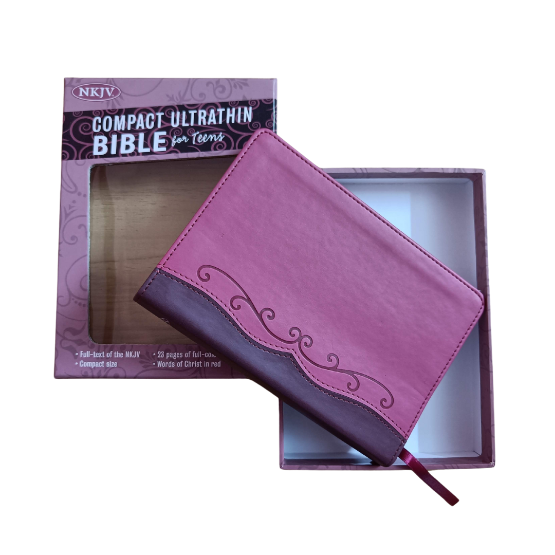 NKJV COMPACT ULTRA THIN BIBLE FOR TEENS - PINK