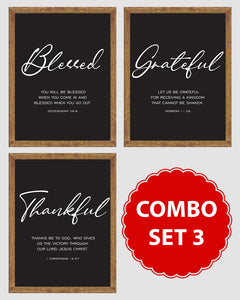 Blessed, Grateful & Thankful - Combo Set 3