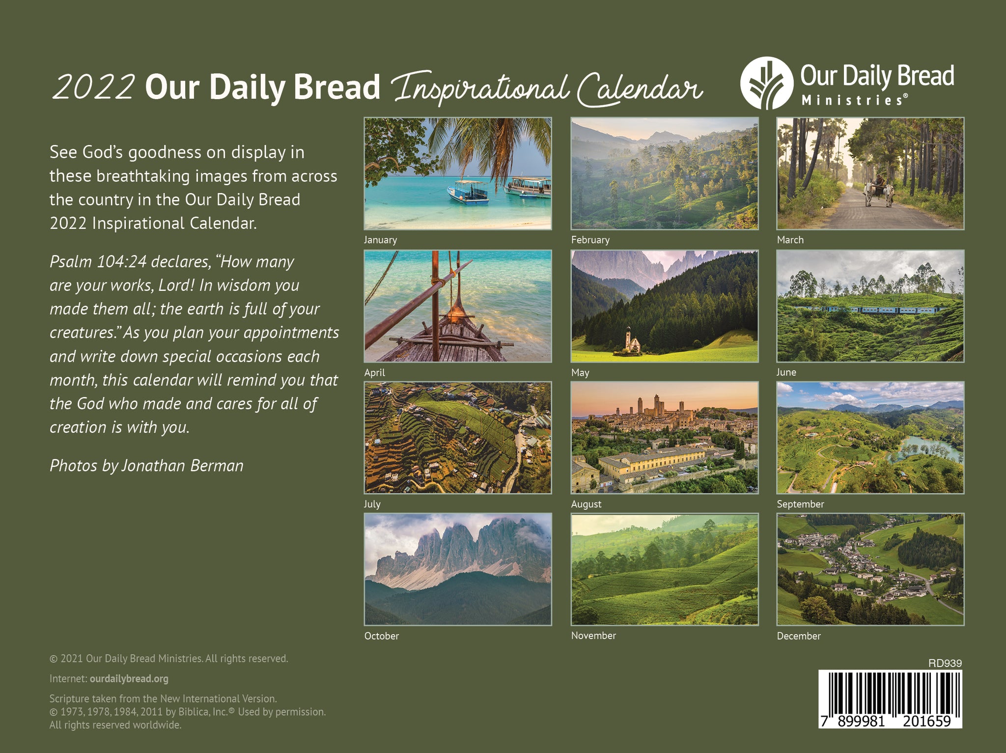 Our Daily Bread Wall Calendar 2022 Discovery House Distributors Pvt Ltd